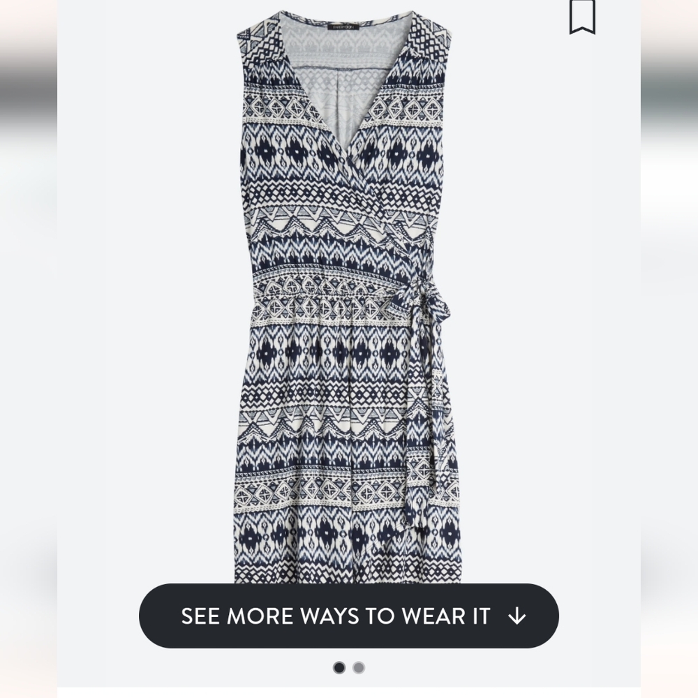 Papermoon Faux Wrap Dress, Size Small